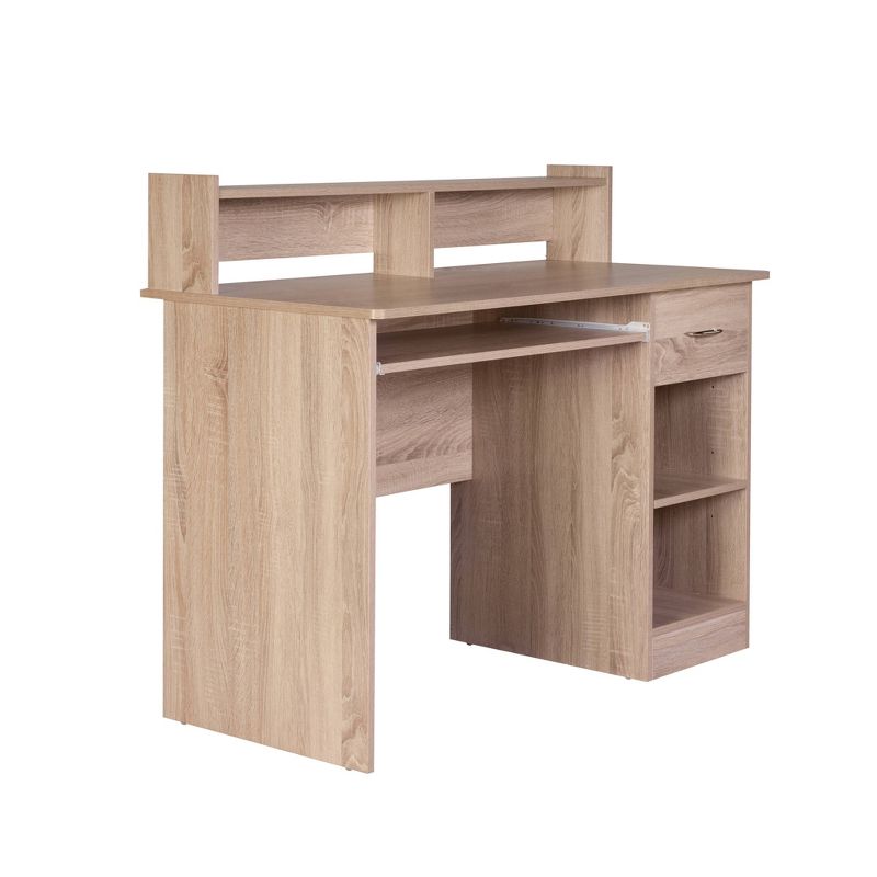 Essential Wood Computer Desk with Hutch - Onespace, 2 of 5