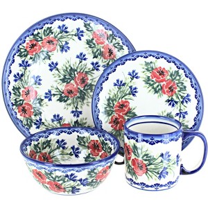 Blue Rose Polish Pottery WR Unikat Dinnerware (16 PC) - 1 of 1