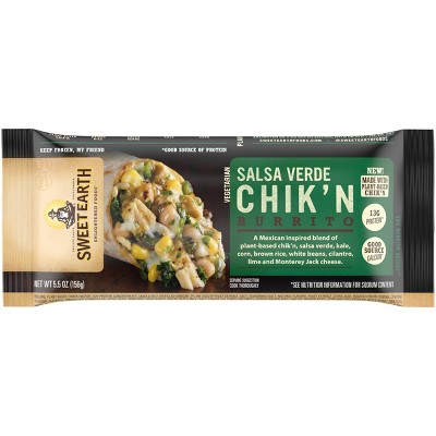 Sweet Earth Frozen Salsa Verde Chik'n Burrito - 5.5oz