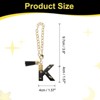 Unique Bargains Resin Lightweight Decorative Tassel Keychain Handle Charm Black with Gold Foil 1 Pc - 2 of 4