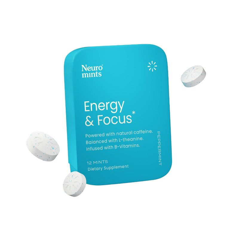 NeuroMints Energy and Focus Vitamin B12 Chewable Mints - Peppermint, 3 of 4
