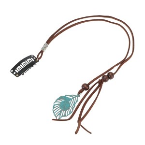 Unique Bargains Women's Leaf Braided Hair Chain 1 Pc - 1 of 4