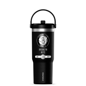 NBA Brooklyn Nets 32oz Nomad Stainless Steel Tumbler With Handle and Straw Lid - The Perfect Water Bottle - 1 of 4