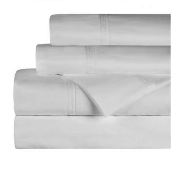 Organic Cotton 300 Thread Count Percale Deep Pocket Bed Sheet Set by Blue Nile Mills