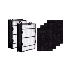 Nispira True HEPA (2) + Carbon Pre Filter Replacement (4) Compatible with Holmes Air Purifier HAPF600 HAPF600D HAPF600D-U2 Filter B - 1 of 4