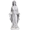 ABYNOW 29.9" Virgin Mary Outdoor Garden Statue – Praying Religious Catholic Decor for Yard, Patio, Home or Entryway – Ivory - 3 of 4