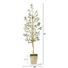 Nearly Natural 70-in Olive Artificial Tree in Country White Planter - 2 of 3