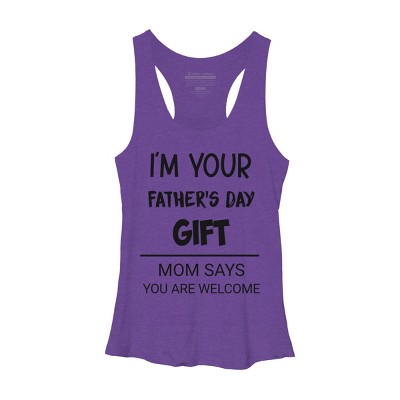 Women's Design By Humans I'm Your Father's Day Gift Black Text By sukhendu12 Racerback Tank Top