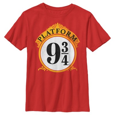 Boy's Harry Potter Platform 9 3/4 T-Shirt - Red - Large