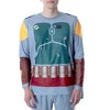 Star Wars Men's Boba Fett Costume Shirt And Pants Pajama Set With Cape Grey - 2 of 4