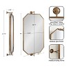 Kate & Laurel All Things Decor 24"X47" Darbridge Octagon Pivot Mirror Gold - 2 of 4