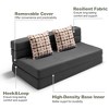 ARTPLAN Fold Sofa Bed-Sleeper Single with Pillow,Futon Sleeper Chair Guest Bed with Washable Linen Cover, Foldable Mattress for Living Room, - 3 of 4