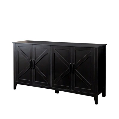 NicBex Retro Style Sideboard Cabinet with 4 Doors Kitchen Freestanding Buffet Cabinet