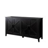 Okak Farmhouse Sideboard Cabinet, Freestadning Bufft Cabinet with 4 Doors, Storage Cabinet for Living Room, Dining Room, Kitchen, Black - 4 of 4