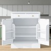 Mshliw Kitchen and Dining Cabinets with Faux Marble Top, Drawer & Adjustable Shelves, Freestanding Buffet Sideboard Cabinet - 2 of 4