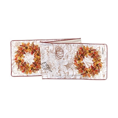 C&F Home 13" x 72" Autumn Wreath Table Runner