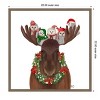 Amanti Art 22"x22" Christmas Moose and Owls Forward Fab Funky Framed Canvas Wall Art - 4 of 4