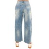 Women's Loose Fit Barrel Jeans - MIOU MUSE - 3 of 3