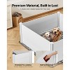 VEVOR Dogs Whelping Box, 60 x 60 x 24 inch, Plastic PVC Puppies Playpen with Height Adjustable Door and Washable Pee Pad, Milk White - 4 of 4