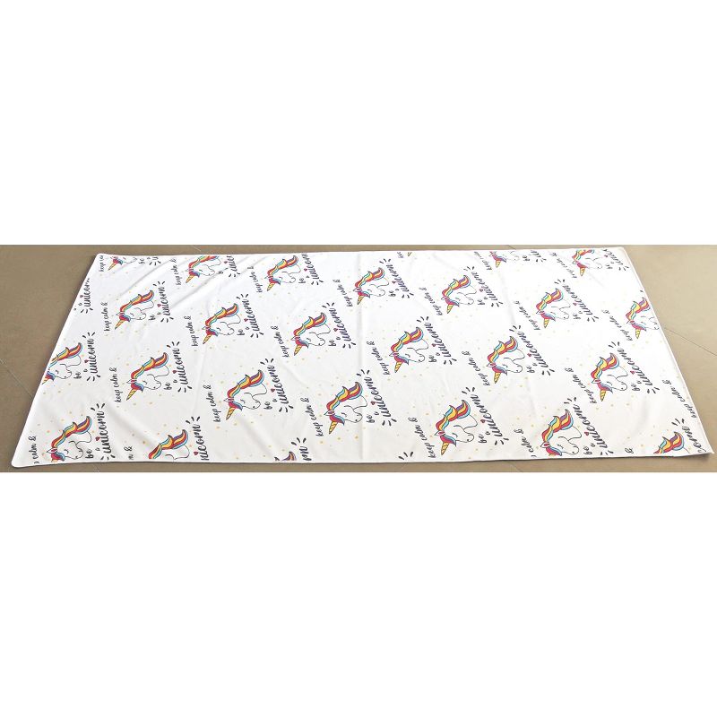 KOVOT Unicorn Beach Blanket Microfiber Super Absorbent- 60" x 28", 2 of 7