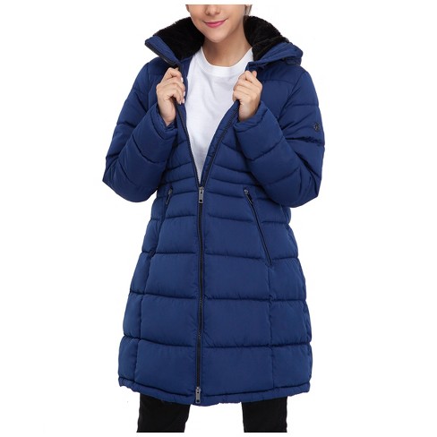 Ladies blue hot sale parka coat