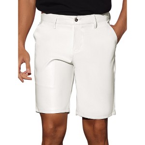 Lars Amadeus Men's Hip Hop Party Disco Faux Leather Shorts - 1 of 4
