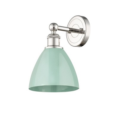 Plymouth Dome - 1 Light Wall Sconce In Industrial Style-12 Inches Tall and 7.5 Inches Wide