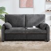 GDFStudio Everley Modern Minimalist Chenille Upholstered 2-Seat Sofa - 2 of 4