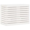 vidaXL Laundry Basket White 34.8 in.x17.3 in.x26 in. Solid Wood Pine - 2 of 4