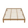 Gulches Queen Size Wood Platform Bed Frame-12 Inch Solid Wood Queen Bed Frame with Slat Support, No Box Spring Needed, Easy Assembly-Rustic Pine - 3 of 4