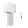21" Monaco Avenue Modern Leather Table Lamp - Elegant Designs - 3 of 4
