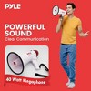 Pyle PMP48IR Portable Megaphone Bullhorn with Built-in Rechargeable Battery, Siren Alarm, Aux Input for MP3, 40W Power - 2 of 4