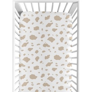 Sweet Jojo Designs Boy Baby Fitted Crib Sheet Country Western White and Cream - 1 of 4