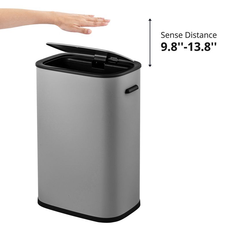 Touchless Trash Can 14.5 Gallon/55 L, Automatic Sensor Rectangle Garbage Bin, 2 of 7