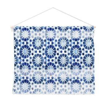 16" x 22" Small Schatzi Farah Tile Fiber Wall Hanging Brown/Blue - Deny Designs