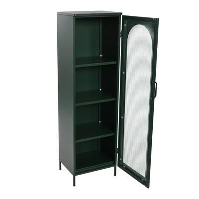 Solstice Green Metal Tall Cabinet with Adjustable Shelves