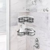 Popular Bath Popular Home 2pc Corner Basket Set with Adhesive Metal Black - 3 of 3
