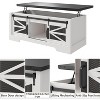 Coucheta Farmhouse Lift-Top Coffee Table with Hidden Storage, 150lb Capacity & Easy Assembly, Engineered Wood - 4 of 4