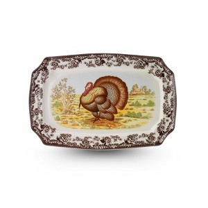 Spode Woodland 17.5" Rectangular Serving Platter, Platter for Thanksgiving, Dinner Parties, and Other Events, Made from Fine Porcelain - 1 of 4