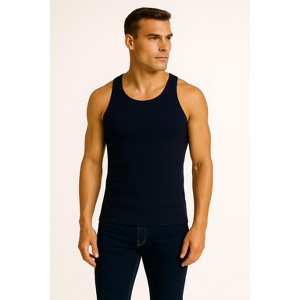Galaxy By Harvic Men's Heavyweight Ribbed Tank Top - 1 of 4