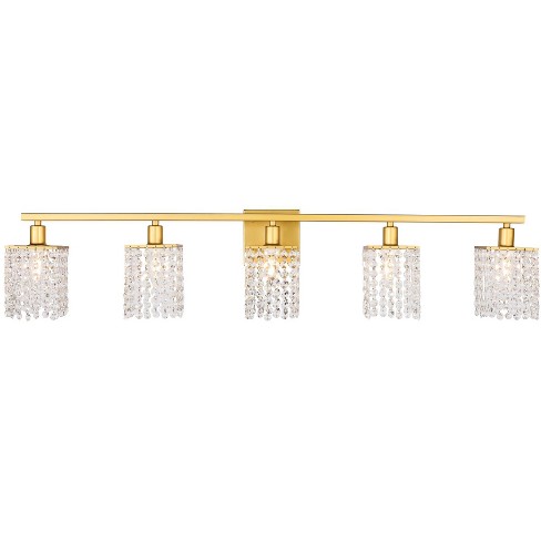 Elegant Lighting Ld7014 Phineas 5 Light 42 Wide Bathroom Vanity Light Brass Target