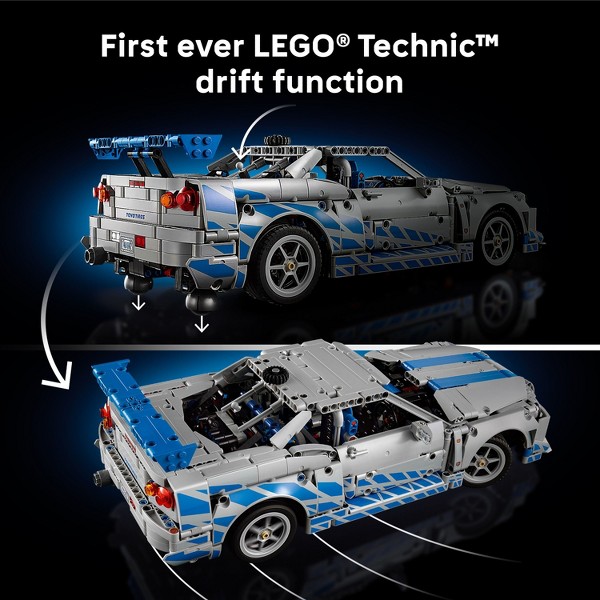 LEGO Technic Coche 2 Fast 2 Furious Nissan Skyline GT-R R34 42210 5