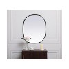 Elegant Lighting Metal Frame Oval Mirror 24x30 Inch in Black - 4 of 4