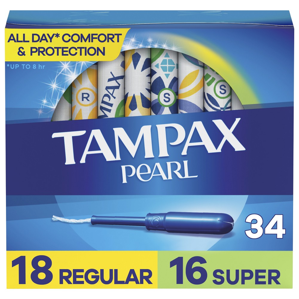 Photos - Menstrual Pads Tampax Pearl Tampons Regular/Super Absorbency with LeakGuard Braid -Duo Pa 