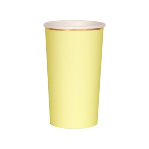 Meri Meri Pale Yellow Highball Cups (Pack of 8) - 1 of 4