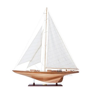 Sailboat Model – 48.5 Inch Wooden Endeavour Replica – Nautical Home Decor Display By Old Modern Handicrafts - 1 of 4