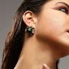 Women's The Cora Stud Earrings - Onyx Black - 4 of 4