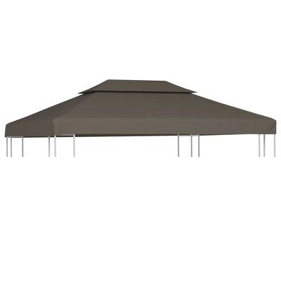VidaXL 2-Tier Gazebo Top Cover 1 oz/ftÂ² 13.1'x9.8' Taupe