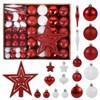 72Pcs Xmas Hanging Balls Ornaments Christmas Tree Decorations for New Year Party Home Holiday Decoration, Multi-Styles - 2 of 4