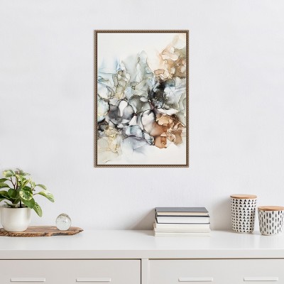 Abstract Beaded Perimeter Canvas Framed Wall Art 16 x 23-in